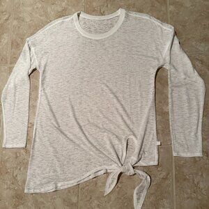 lululemon | Tie Your Practice Long Sleeve Crew Burnout | White | Size 10